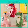 Dinosaur Plush Toy With Multicolor Flames For Kids Play And Comfort