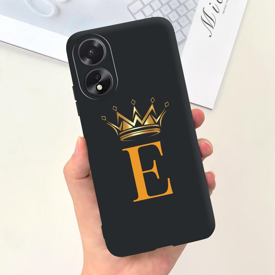 Чехол для OPPO A38 4G Милая Корона Буквы Ударопрочный Силиконовый Мягкий Задний Чехол для Телефона Для OPPO A18 Funda OPPOA38 A 38 CPH2579 Бампер