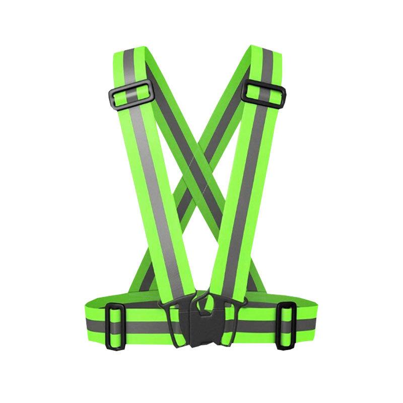 Reflective Safety Vest High Visibility Elastic Shoulder Straps Night Cycling Running Reflective Safety Vest