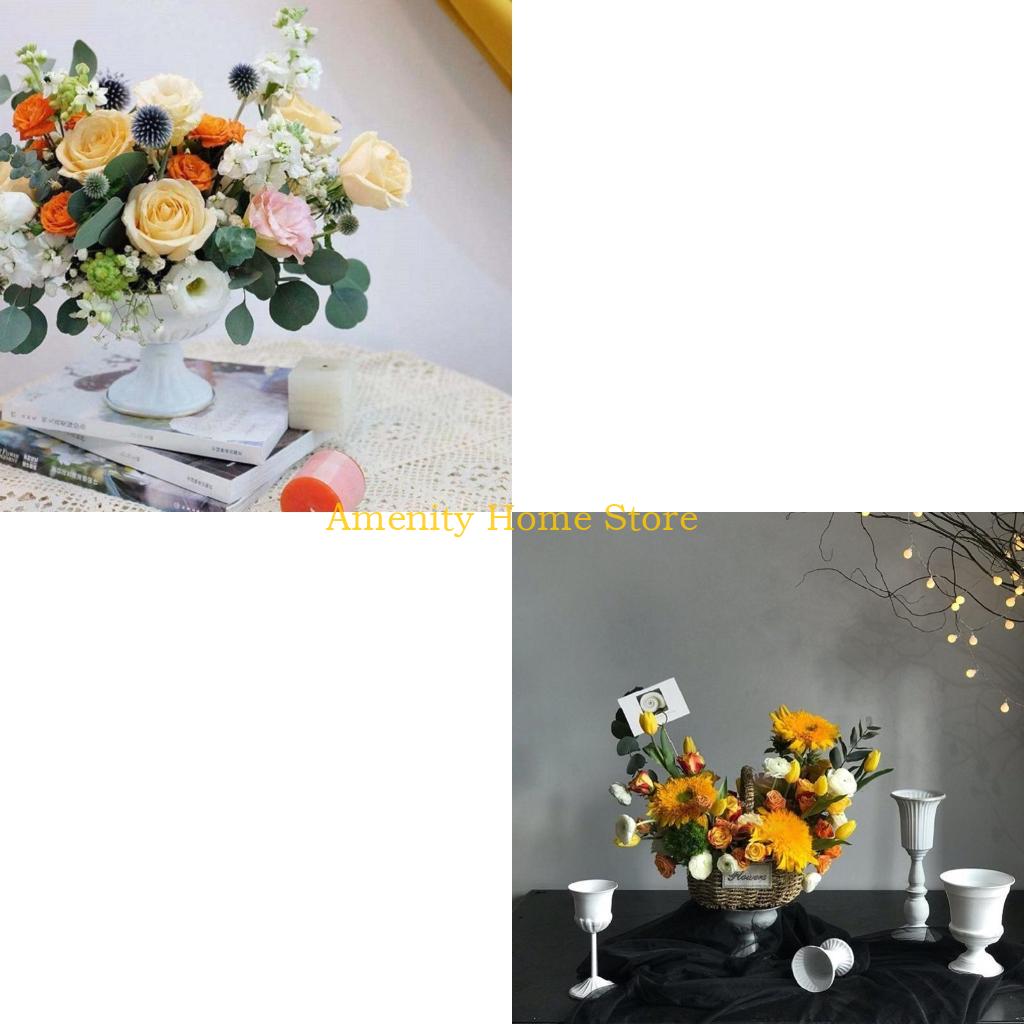 F26C Vintage Metal Flower Vase Farmhouse Pot for Dried Floral Arrangements Container Table Centerpiece Rustic Wedding Home