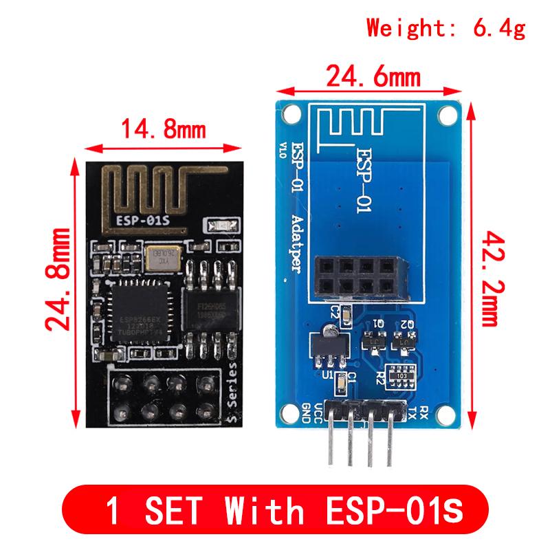 ESP8266 ESP-01 ESP01 Сетевой Беспроводной WIFI Модуль для Arduino Приемопередатчик Приемник Адаптер Плата Raspberry Pi UNOR3 Один 3.3В 5В