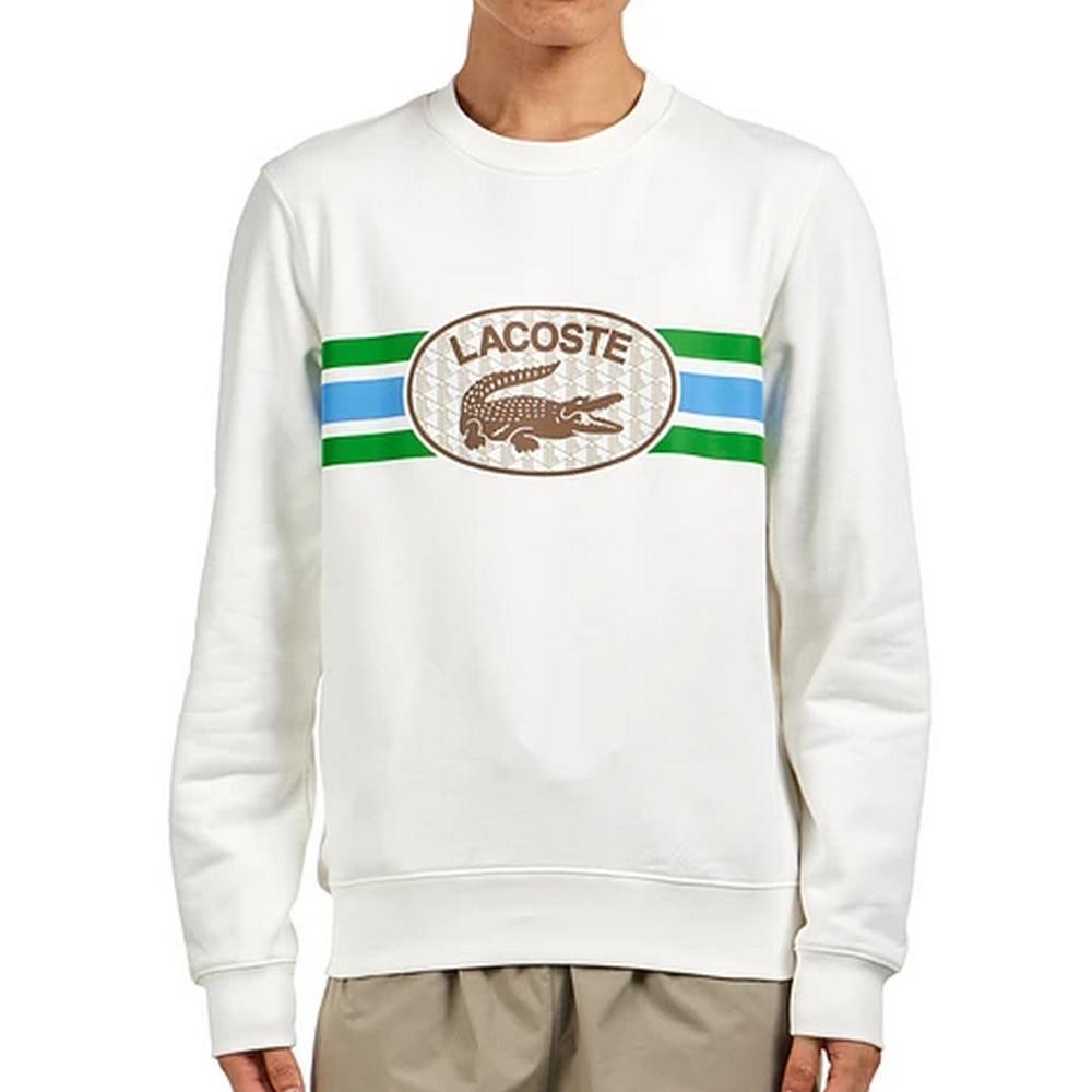 Lacoste Mens Graphic Print Fleece Sweatshirt
