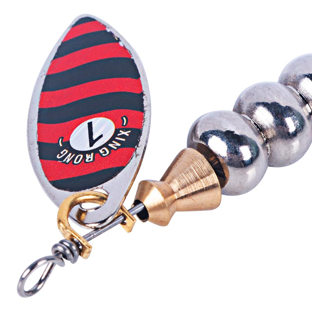 Рыболовные приманки, лопасти в форме колокола, металлическая ложка, спиннербейт, 7,5 г, рыболовные спиннерные приманки с тройными крючками