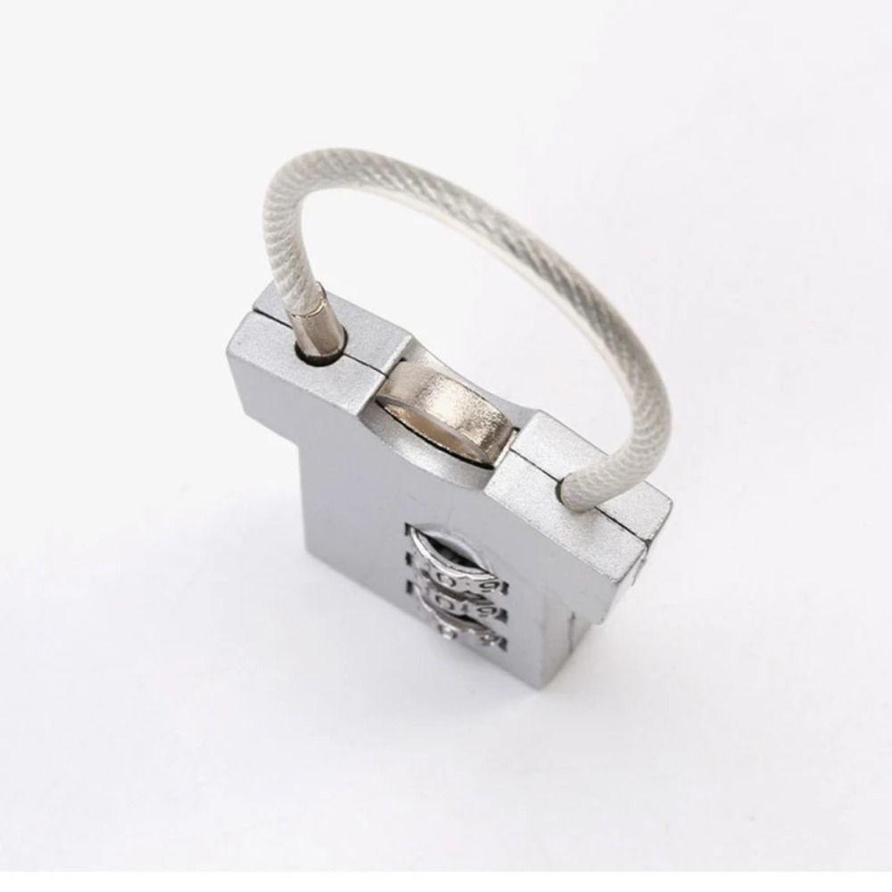 3 Digit Password Lock Steel Wire Suitcase Luggage Coded Lock Multifunctional Security Lock