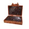 Crystal Box Stone Rock Mineral Kit Collection Of Stones In A Suitcase Decorations Wooden Ornaments Box with Crystal