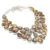 Blister Pearl Gemstone 925 Sterling Silver Jewelry Necklace 18"