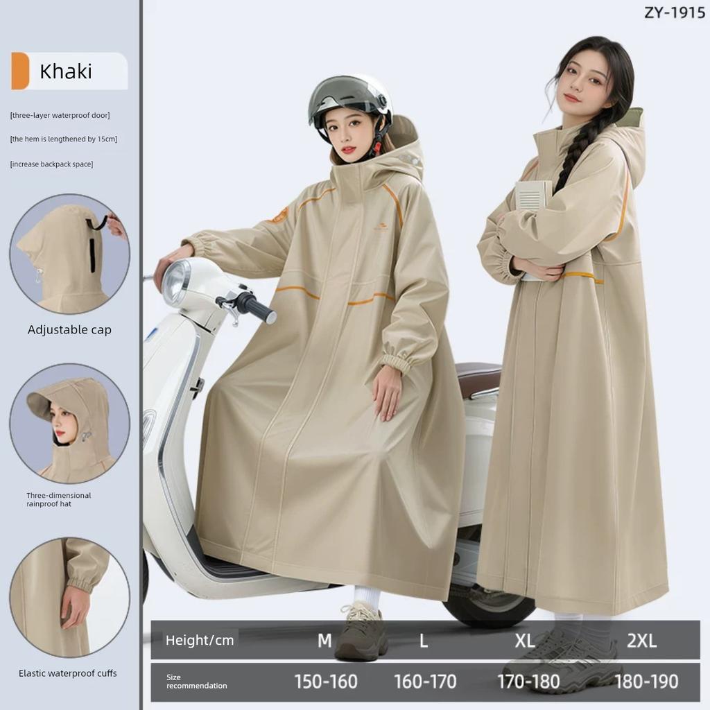 Raincoat for Electric Scooter, Women's Model, Adult Outerwear, 2026 New Style, Single-Person Long Full-Body Rain Poncho, Storm-Proof, Integrated with