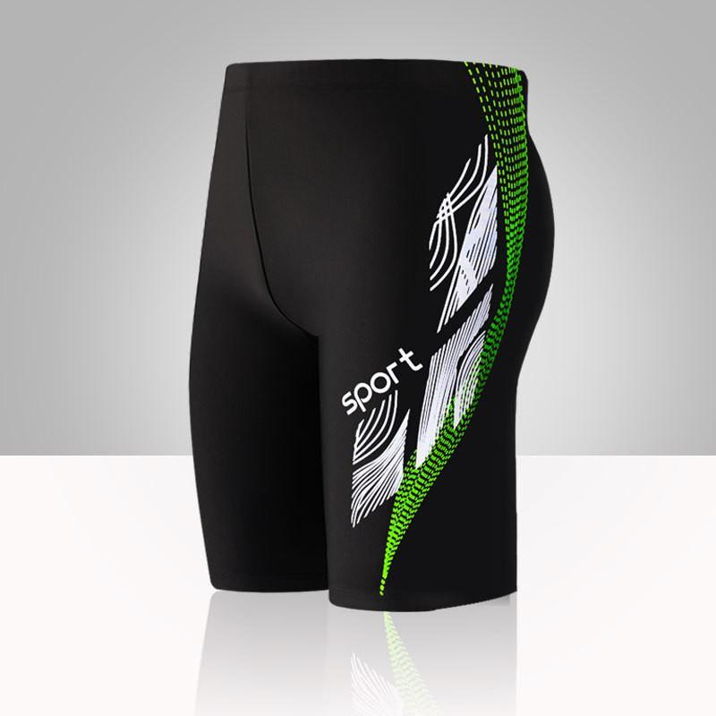 Mens Quick-Dry Training Swim Trunks Pool Gym Swimming Diving Spa Sports 5/8 Length Compression Fit