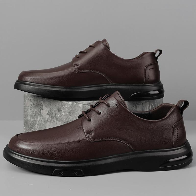 High Quality Men Genuine Leather Shoes Versatile Men's Casual Shoes Fashion Brand Man Oxford Shoes Lace Up Formal Dress Footwear