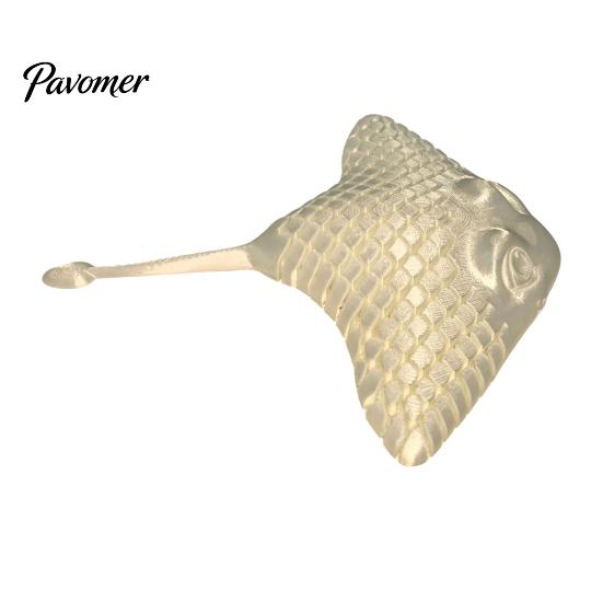 PLA 3D Printed Figurines Manta Ray Fidget Toy, Flexible Articulated Sea Animal Figurine Creative Desktop Gadgets for Decoration, Stress Relief