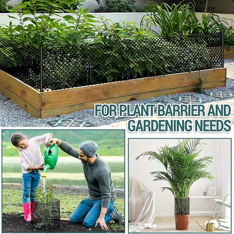 1PC Sleek Fence for Yard Protection Animal Barrier Industrial Black Durable Thickened Mesh Flowers Multiple Sizes Available