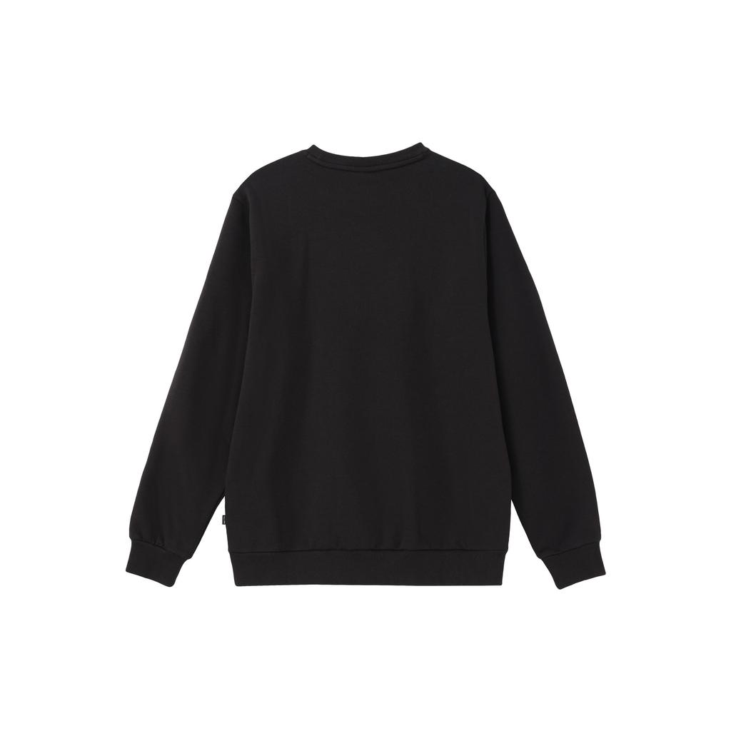 Puma Однотонный повседневный свитер с круглым вырезом и длинными рукавами для мужчин, черный 682725-01