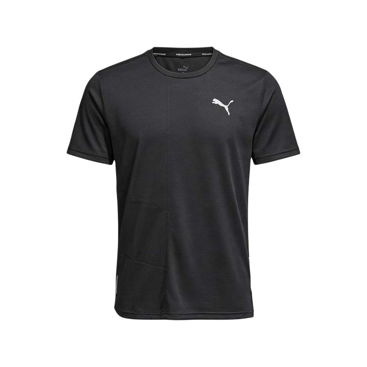 Puma Мужские футболки для бега Черные Средние 518007-10
