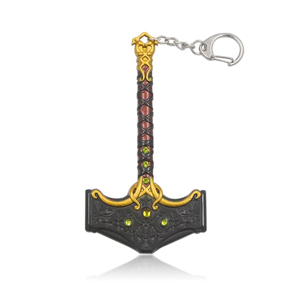 Ключница-брелок Игра God of War Топор Кратоса Металлическая модель оружия Подвеска Брелок для ключей Авто Мотоцикл Ювелирные Аксессуары Подарок