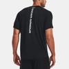 Under Armour Твердая светоотражающая футболка с коротким рукавом с круглым вырезом, мужские топы, черные 1377054-001