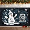 Winter Background Snowman Happy New Year Banner Xmas Display Snowflake Decor Holiday Background For Indoor Decoration Photo