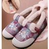 Mom Cotton Shoes Fashion Ethnic Style Hanfu Shoes Velvet Soft Sole Middle-aged and Elderly Indoor Two Cotton Drag Winter New Cotton Shoes