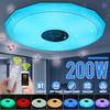 200 Вт Wi-Fi Современные светодиодные потолочные светильники RGB Домашнее освещение Приложение Bluetooth Музыкальный свет Лампы для спальни Смарт-диммируемая музыкальная потолочная лампа