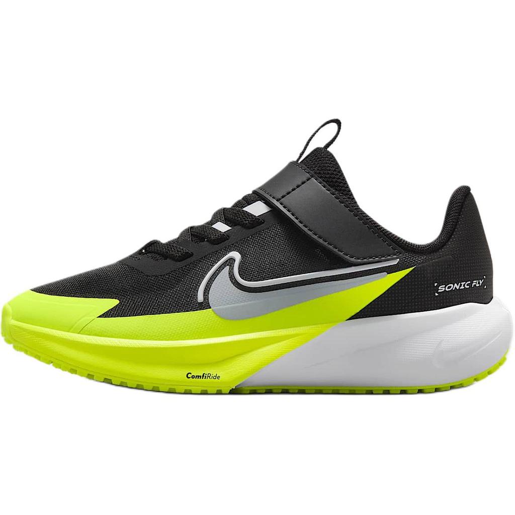 Nike SONIC FLY Abrasion Resistant Low top Running Shoes Black Green Kids' FZ0016-002