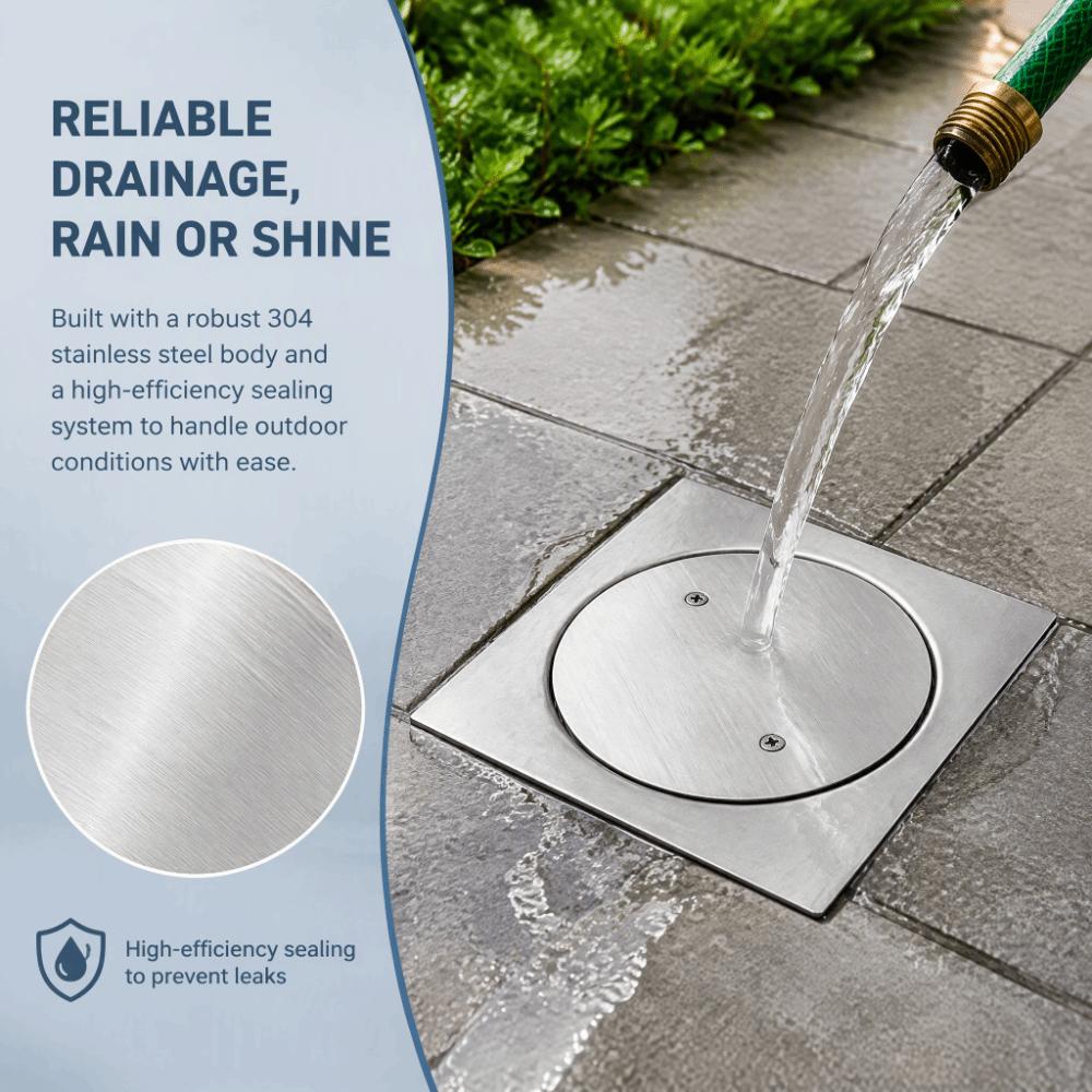 304 Stainless Steel Clean Out Cover Square Floor Strainer Plate Floor Drain Strainer Bathroom