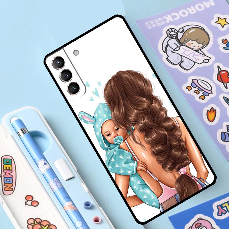 Модный чехол «Супер мама» для Samsung Galaxy S23 S22 S21 Ultra S20 FE S9 S10 Note 10 Plus Note 20 Ultra, полное покрытие