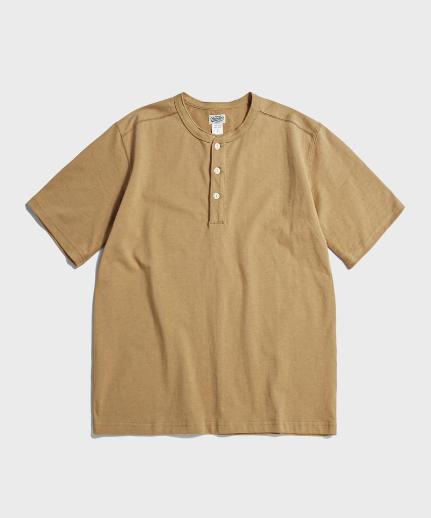 Beulonseun 10,6 унций Хлопковая футболка-henley с коротким рукавом Верблюжий