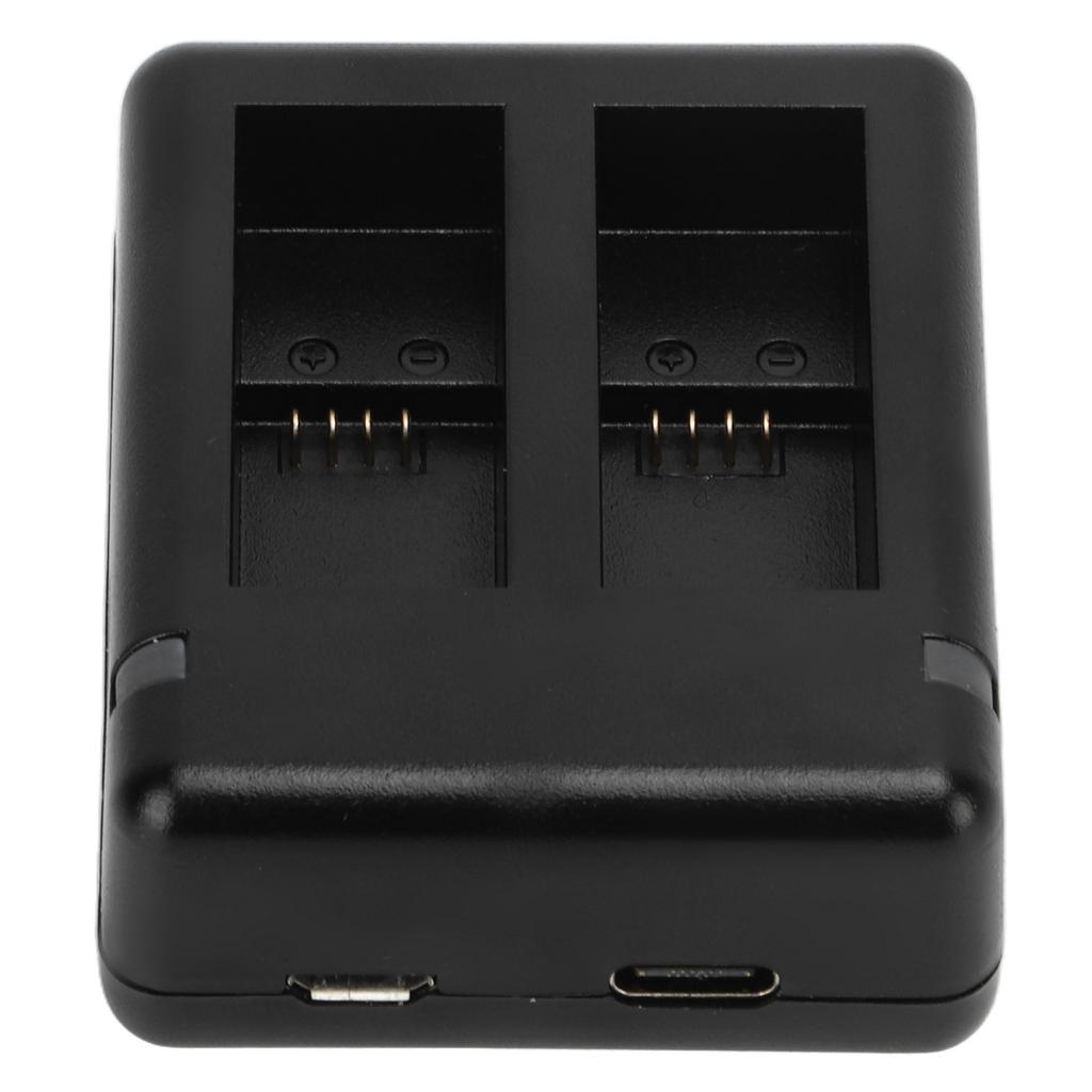 Зарядное устройство для двух аккумуляторов камеры, быстрая зарядка, портативное зарядное устройство USB с индикатором и кабелем передачи данных