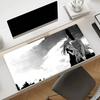 Gaming Mouse PadDesk Mat Antislip BaseStitched Edges Black  White Abstract Anime Print Keyboard Pad for Gamer Office Home