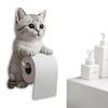 Смола Держатель для туалетной бумаги в форме кошки Настенный Животное Подставка для бумажных полотенец Забавная Животное Стойка для хранения рулонов для кухни, ванной комнаты