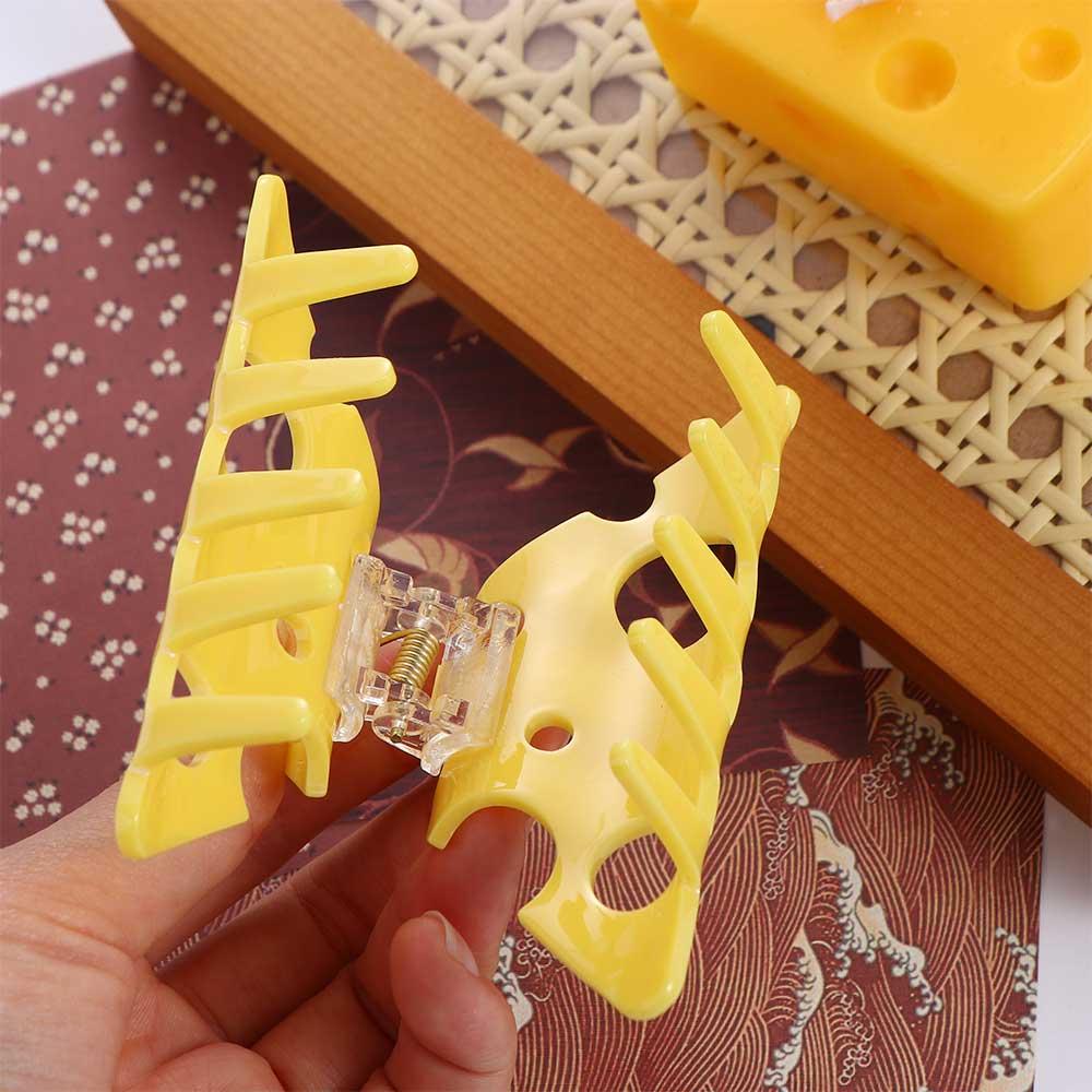 Y2k Заколка для волос Уксусная кислота Акула Заколка Элегантный сыр Ацетат Волосы Коготь Мытье лица