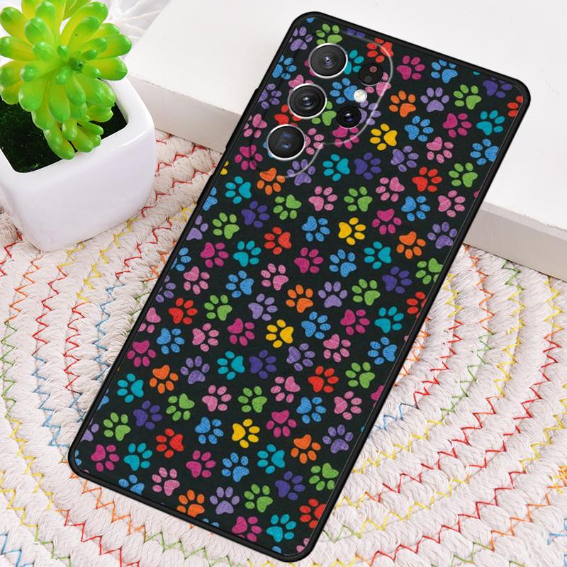 Акварельные следы лап Чехол из ТПУ для телефона Samsung Galaxy note 10 pro S26 S25 S24 S23 S22 Ultra Plus S21 FE S20 Ударопрочный чехол