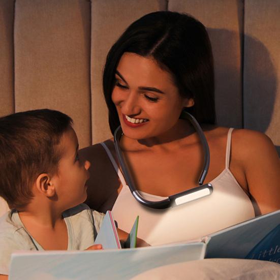 Нашейный светильник с громкой связью, регулируемая подсветка, вращающаяся головка лампы, полезный для ухода за глазами, светодиодный шейный светильник с громкой связью, офисные принадлежности