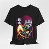 Demon Slayer Akaza and Tanjiro Anime Graphic Unisex T-Shirt Tee Tops, Manga T-Shirt, Japanese