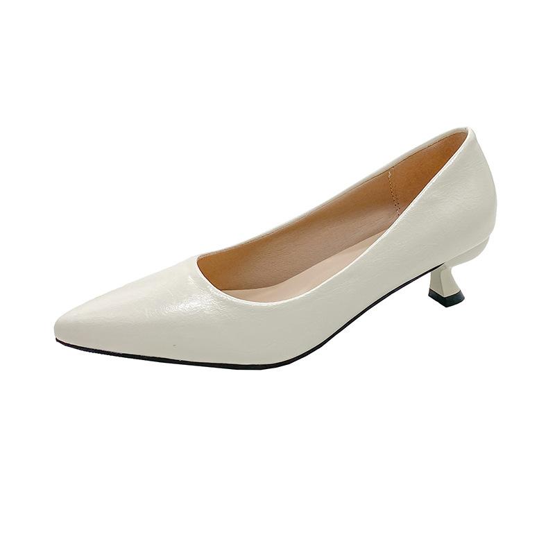 Дизайнерские остроносые универсальные туфли для通勤, туфли на одной педали, весна и лето 2025, ретро французские высокие каблуки