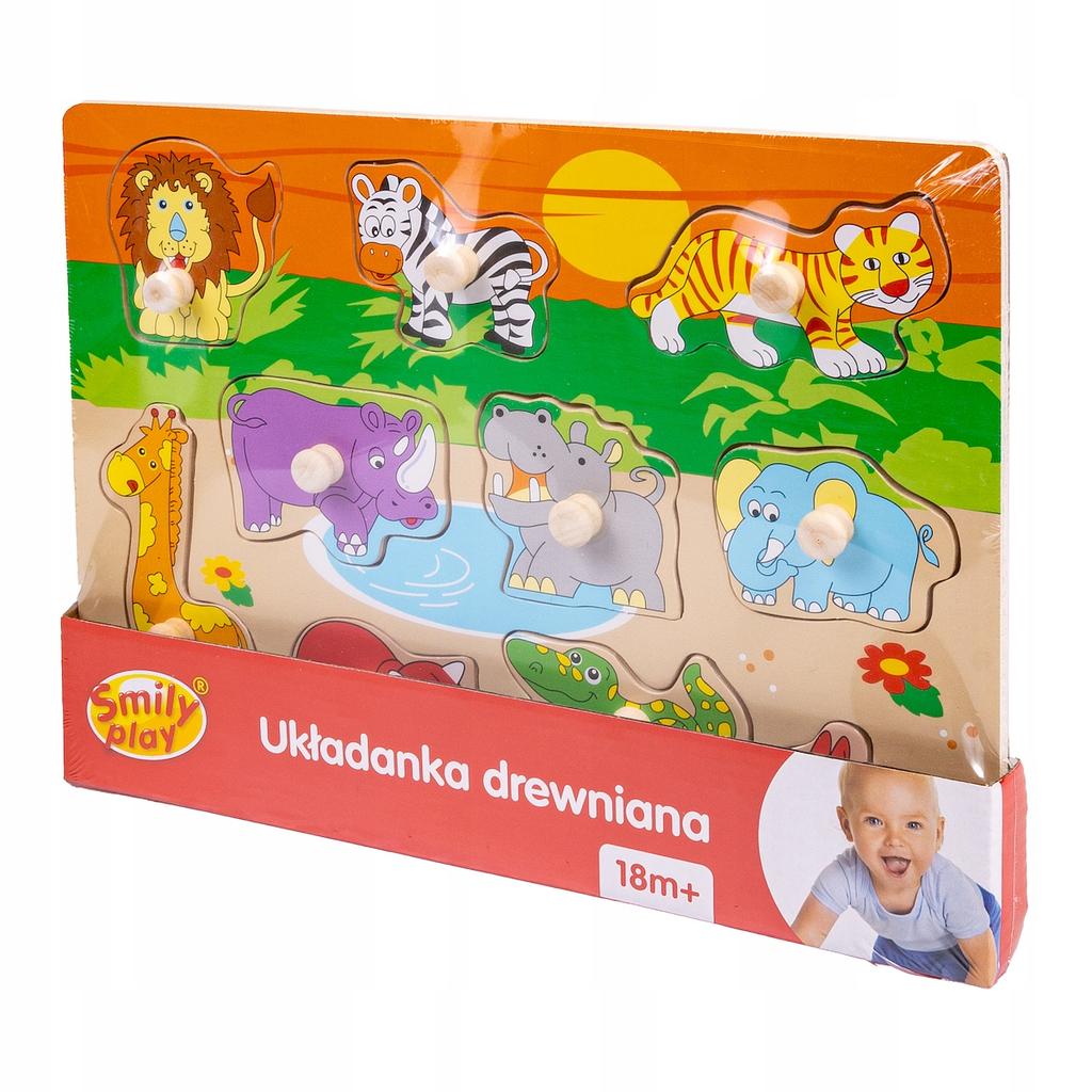 ZOO ANIMALS WOODEN PUZZLE 12/24