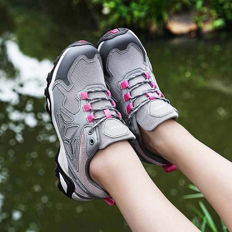 Модная мужская обувь для хайкинга Осень Уличная спортивная обувь для альпинизма и ходьбы Мужские трекинговые кроссовки Дышащие для альпинизма Кемпинга Нескользящие Размер 46