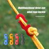10Pcs Aluminum Rope Tensioner 3 Hole Straight Tent Cord Adjuster Compact Size Corrosion Resistant Rustproof Tent Cord Tensioner