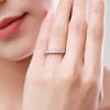 Romantic Pink Cubic Zirconia Ring Real 925 Sterling Silver Luxury Dazzling Finger Rings For Women Wedding Jewelry Anel
