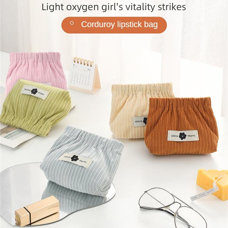 Мини-сумка для косметики из вельвета, сумка для макияжа для женщин, футляр для хранения гигиенических салфеток, портативная помада, ювелирные изделия, кошелек для монет, сумка для всяких мелочей
