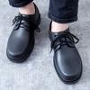 Весна и лето 2024 года, новые низкие туфли на толстой подошве из искусственной кожи, британские эластичные черные ботинки Martin, водонепроницаемая обувь