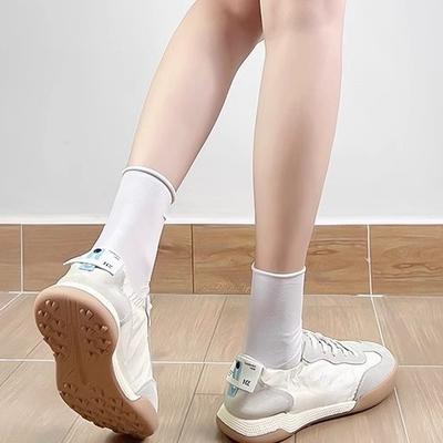 Кожаная балетная серия~ Новая женская повседневная ретро обувь на плоской подошве с внутренней высотой, маленькие белые туфли, лето