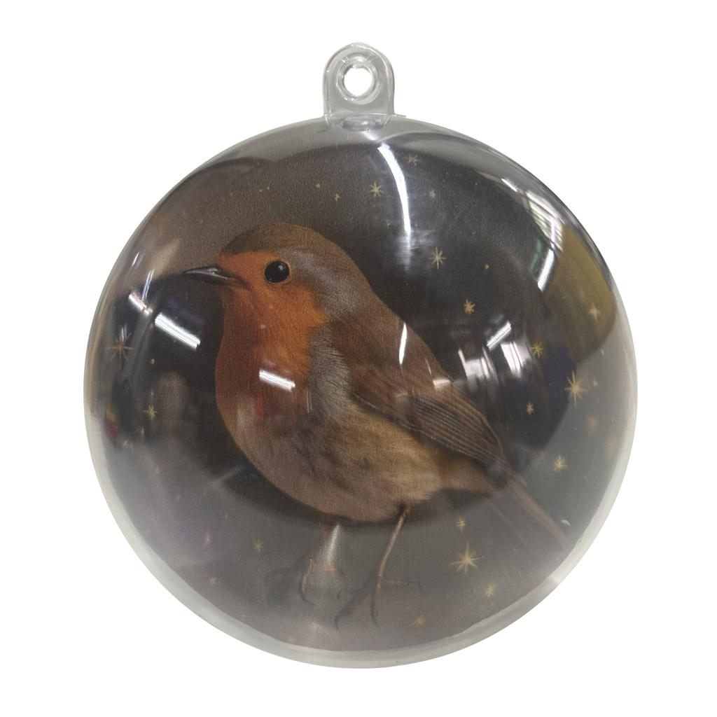 Christmas Clear Ball Ornaments Natures Birds Crystals Glass Set Hanging For Decor Set Xmas Tree Holiday Party Home Decoration Ea
