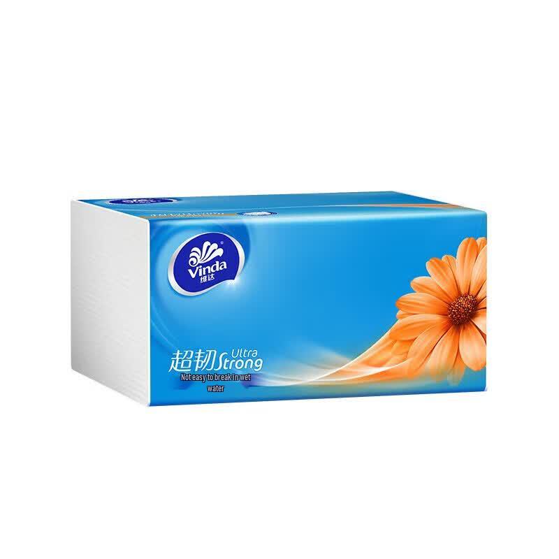 Vinda Ultra-Tough 3-Ply Facial Tissues, 150 Sheets x 15 Packs
