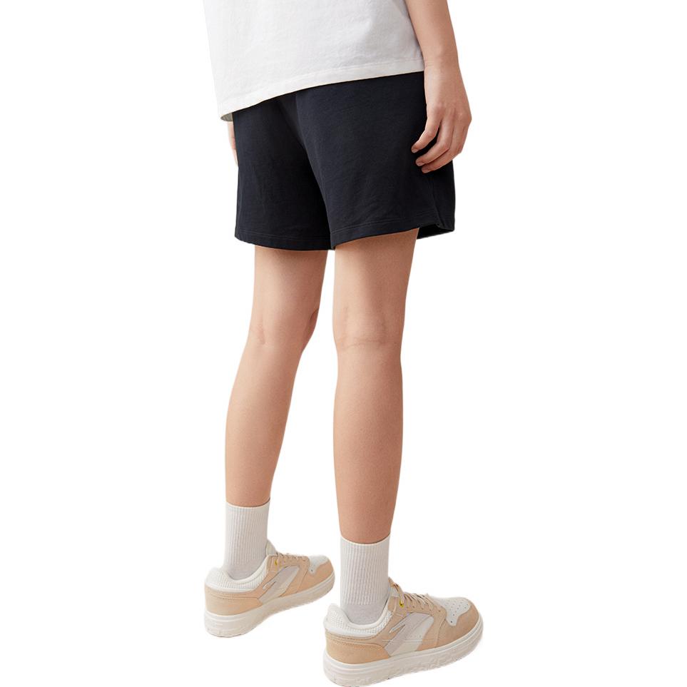 Anta Lifestyle Series SS22 Повседневные однотонные шорты с пятью точками Женские шорты Черные 162238313-2