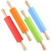 Silicone Rolling Pin Baking Cookies Biscuits Fondant Dough Roller PP Non-Stick Rolling Pin Embossing Mold DIY Baking