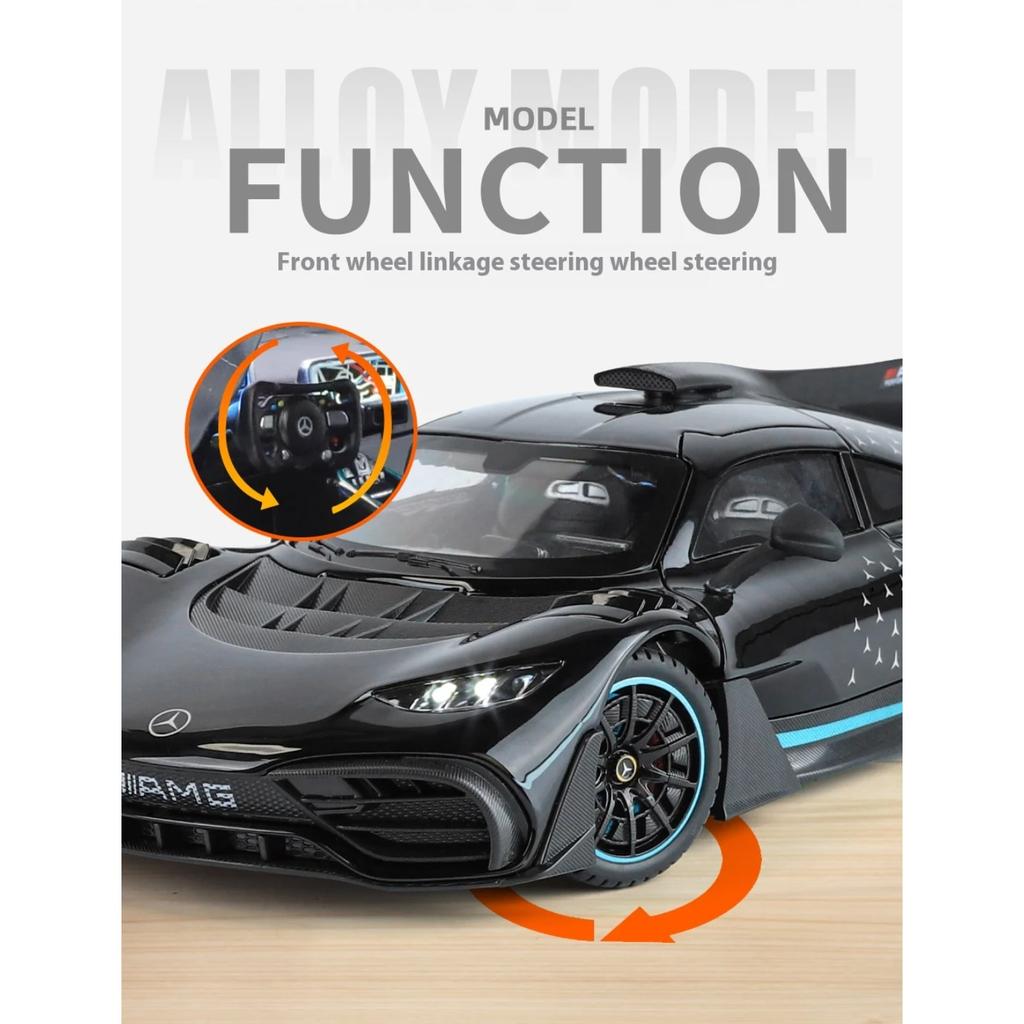 1/18 Benz AMG ONE Super Sports Vehicle Alloy Dieacst Model Car Sound & Light Classic Hobby Collectibles Birthday Gifts