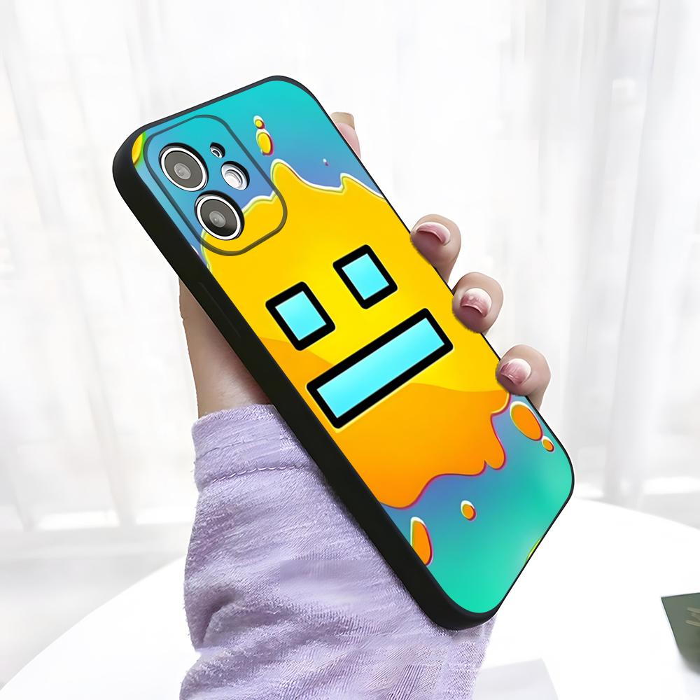 Игровой чехол для телефона G-Geometry Dash Для IPhone 17 Pro Max 15 Pro 16 14 Plus 12 13 Mini 11 Pro Ударопрочный Мягкий чехол