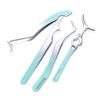 Пинцеты для наращивания ресниц из нержавеющей стали, зажим-плоскогубцы для наращивания ресниц, захват для мелких предметов