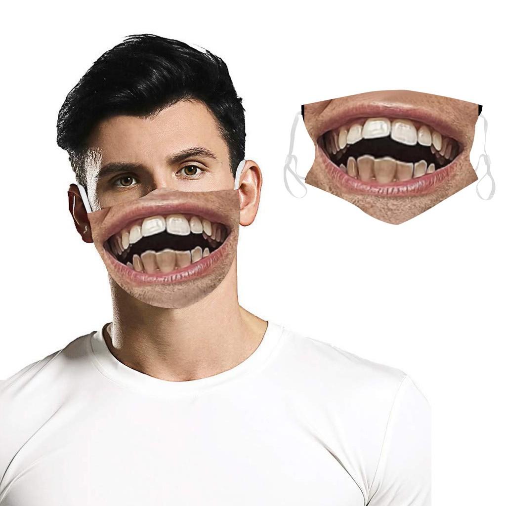 Мужчины Женщины 3D Забавная печать Печатные брызги загрязнения Лицо 1 шт. Щит