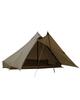 OneTigris TETRA One Pole Tent Solo Tent Pyramid Tent Inner Mesh Ventilation Sunshade Lightweight Climbing Travel Solo Camping Outdoor (L, Brown)